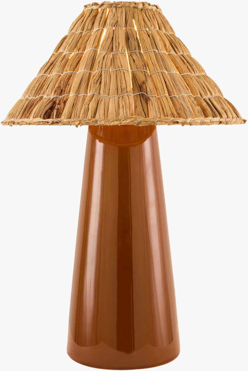 Bright Orange Traditional Table Lamp for bedside or console tables