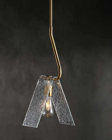 Tan Modern Pendant Light with glass details for kitchen islands or dining areas