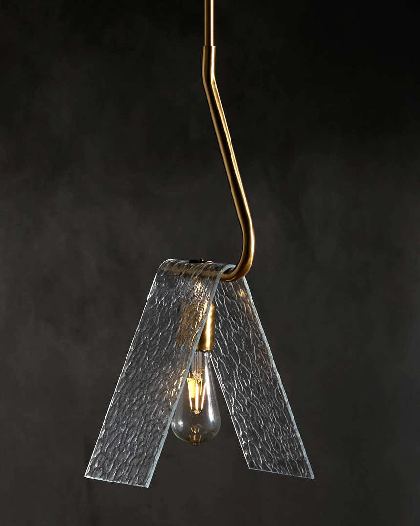 Tan Modern Pendant Light with glass details for kitchen islands or dining areas