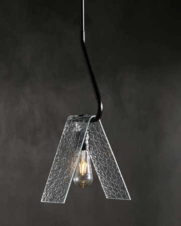 Light Gray Modern Pendant Light with glass details for kitchen islands or dining areas
