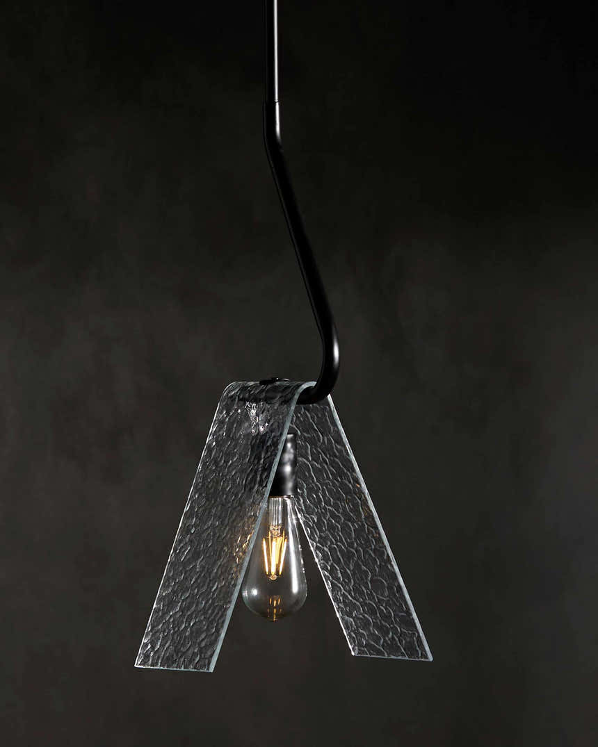 Light Gray Modern Pendant Light with glass details for kitchen islands or dining areas