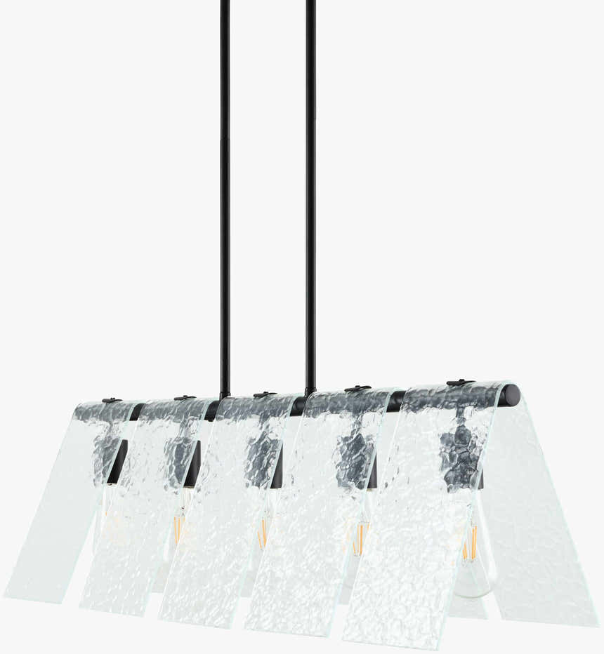 Rich White Modern Chandelier with glass details for dining or living rooms