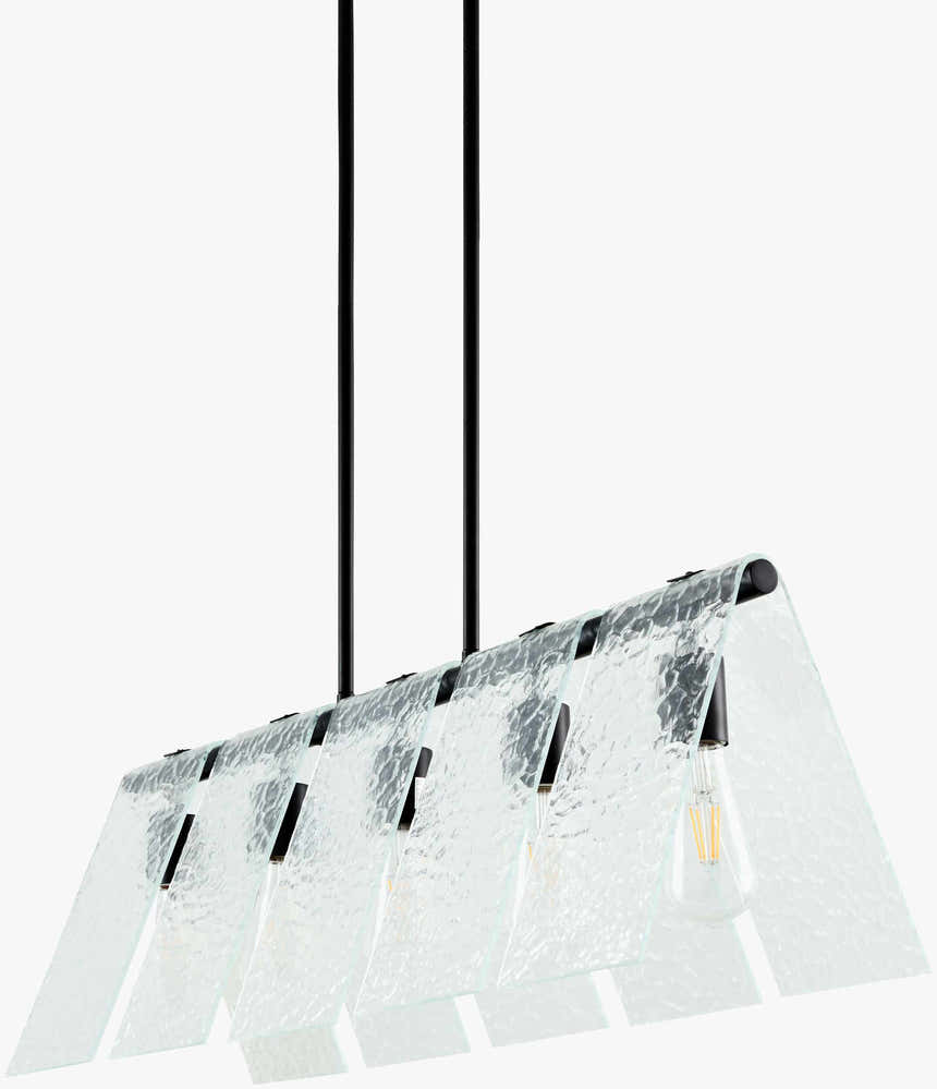 Rich White Modern Chandelier with glass details for dining or living rooms