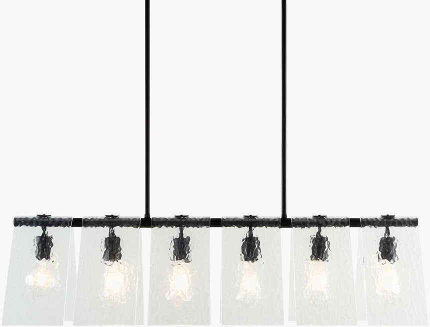 Soft White Modern Chandelier with glass details for dining or living rooms