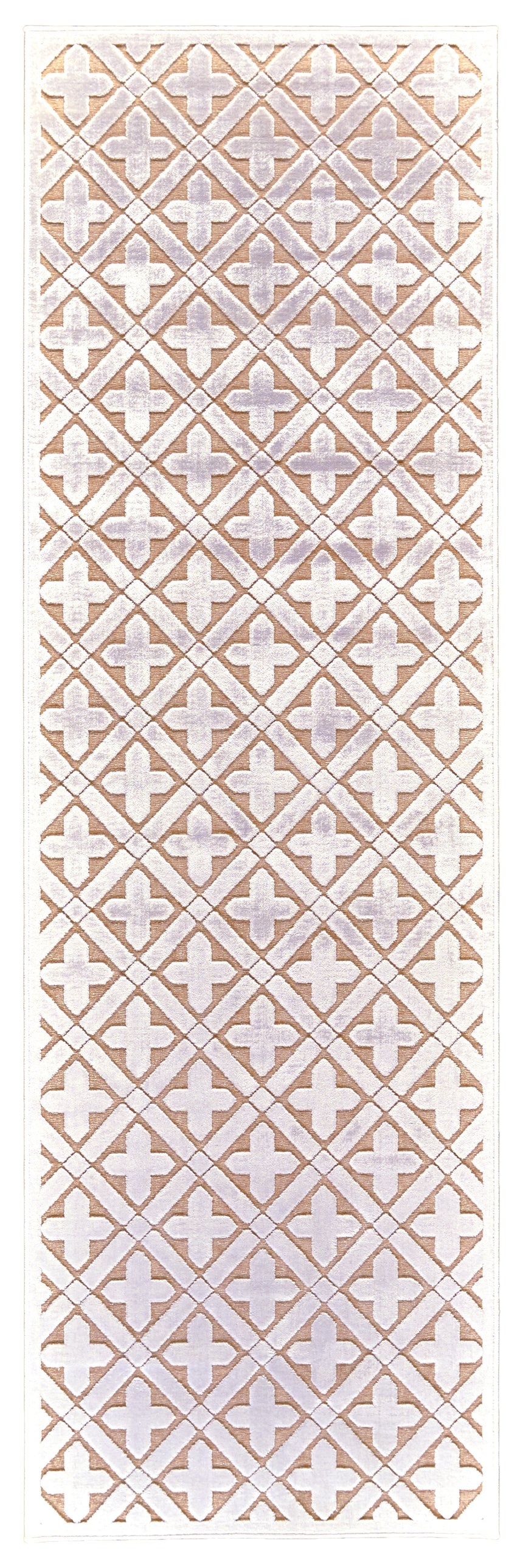 Feizy Saphir Mira Modern Geometric - Pink/White Area Rug - Clearance