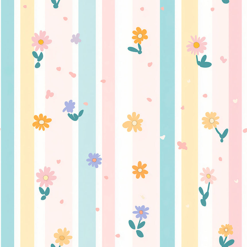 Pastel Petal Parade Wallpaper
