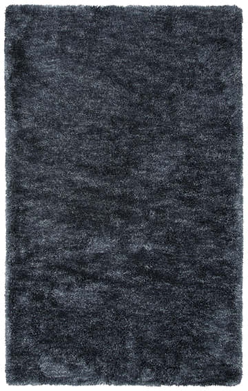 Close-up of the Rizzy WIS101 area rug. Charcoal and gray shag rug with a soft, textured, hand-tufted design. Design-Rectangle