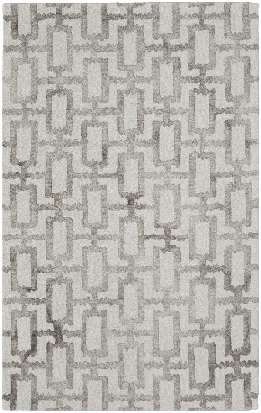 Feizy Lorrain Modern Geometric - Ivory/Taupe Area Rug