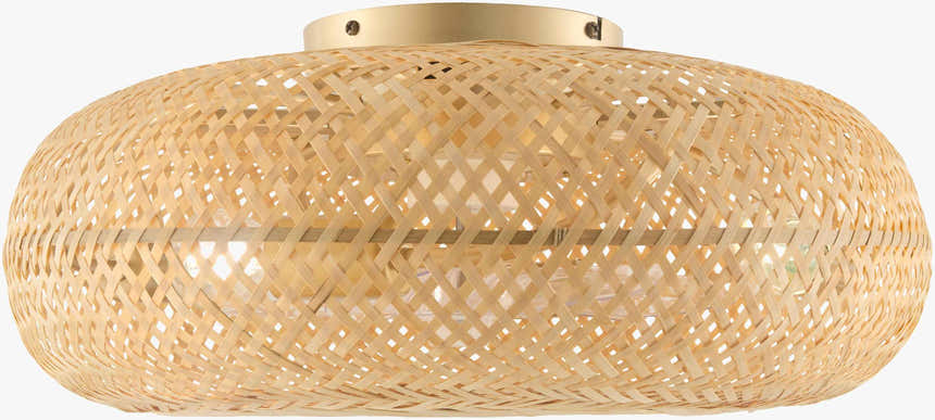 Orange Coastal Chandelier with woven details for dining or living rooms