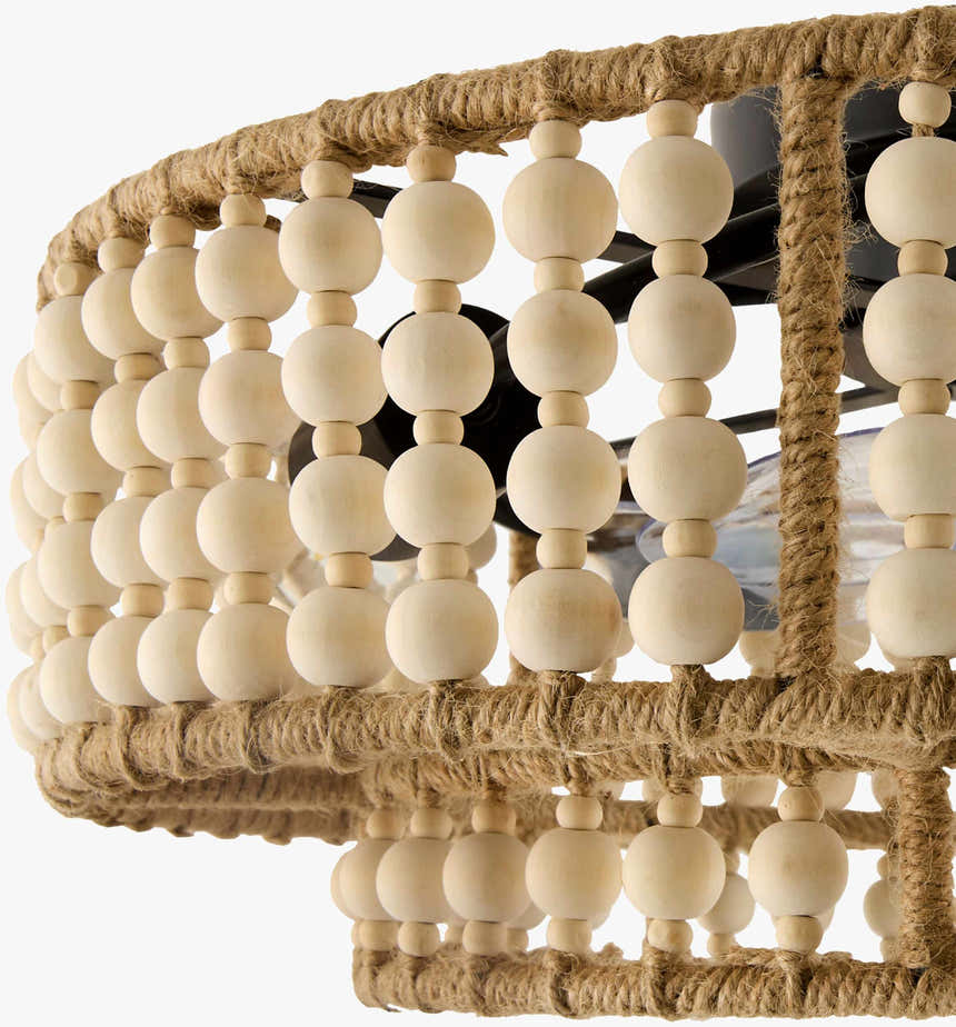 Soft Orange Coastal Chandelier for dining or living rooms