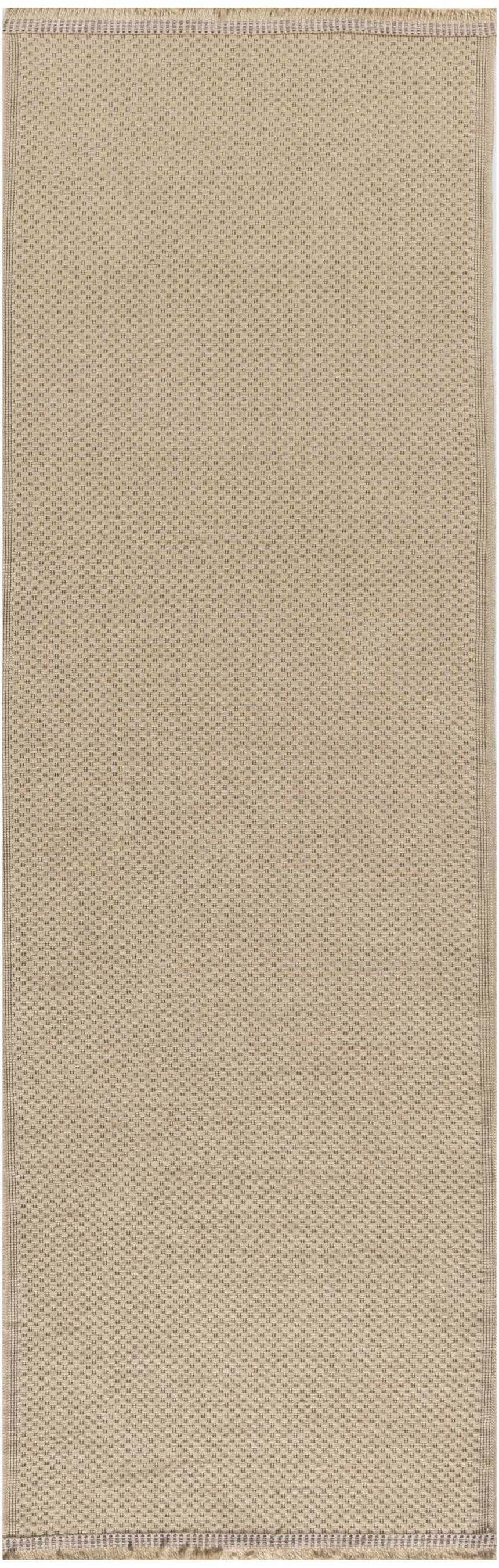 Close-up of the Nourison Jute Natural Modern Indoor Washable Area Rug showing jute texture and brick red color.