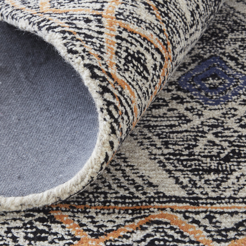 Feizy Arazad Transitional Geometric - Black/Ivory/Green Area Rug