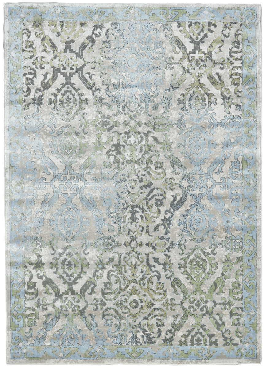 Feizy Katari Transitional Floral & Botanical - Blue/Green/Gray Area Rug - Clearance