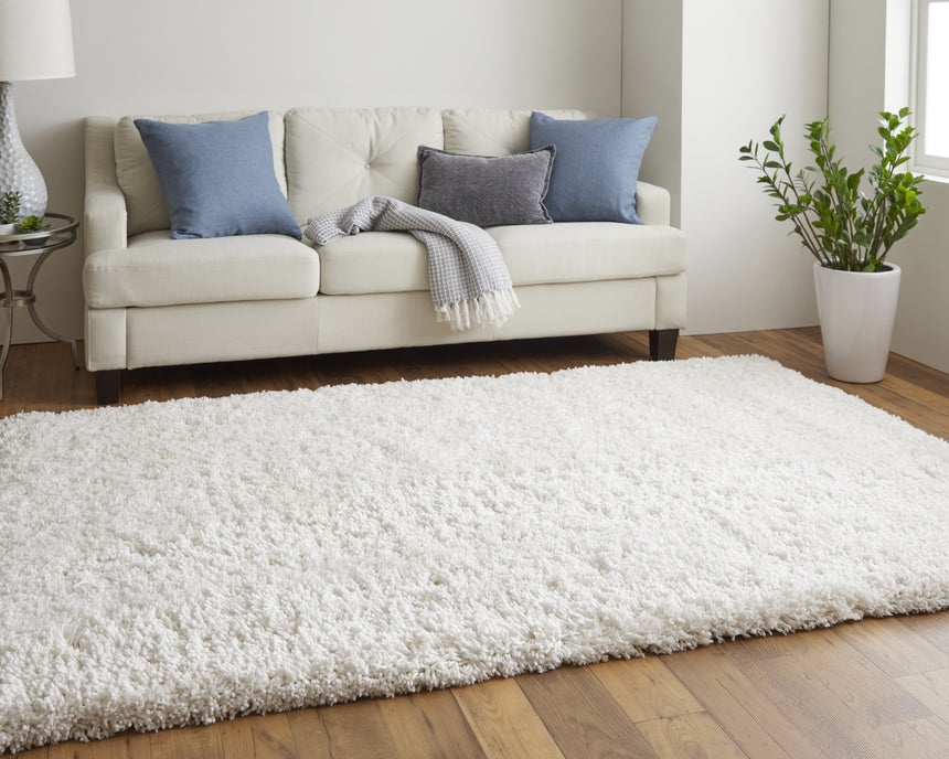 Feizy Stoneleigh Modern Solid - Ivory/White Area Rug