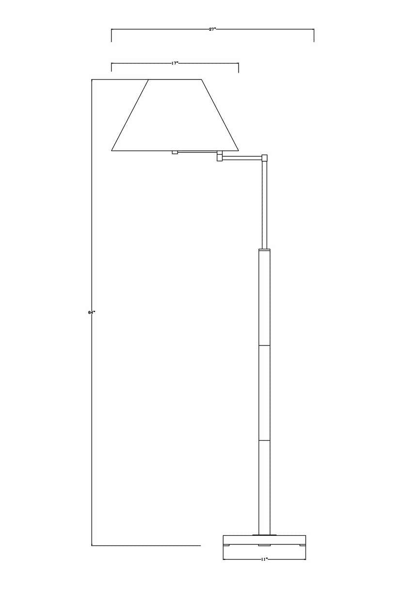 Gabersdorf Black Metal Floor Lamp