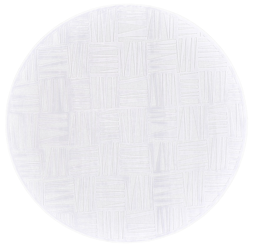 Feizy Saphir Mira Modern Geometric - White Area Rug - Clearance