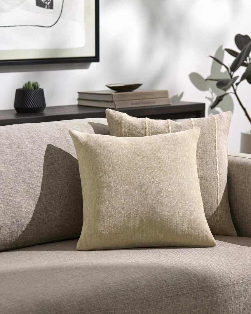 Zihna Cream Throw Pillow