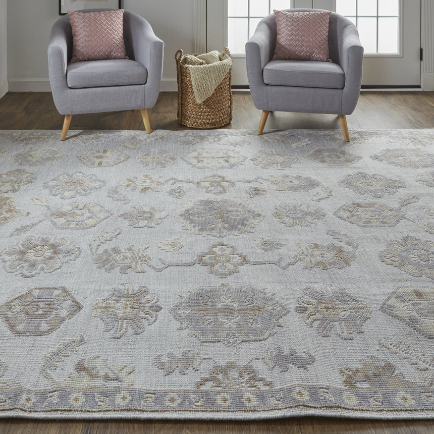 Feizy Wendover Transitional Oriental - Ivory/Silver/Tan Area Rug