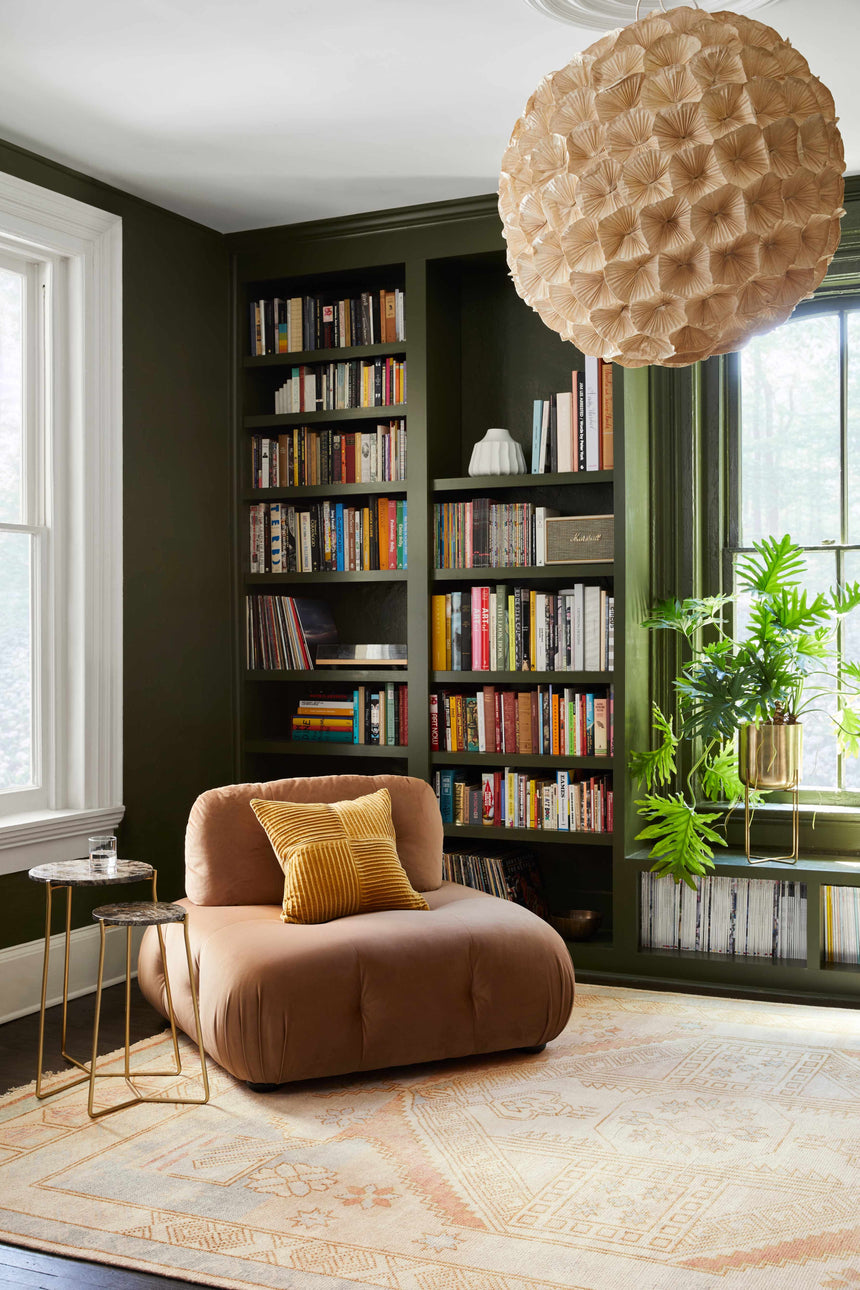 Orit Olive Green Corduroy Accent Pillow