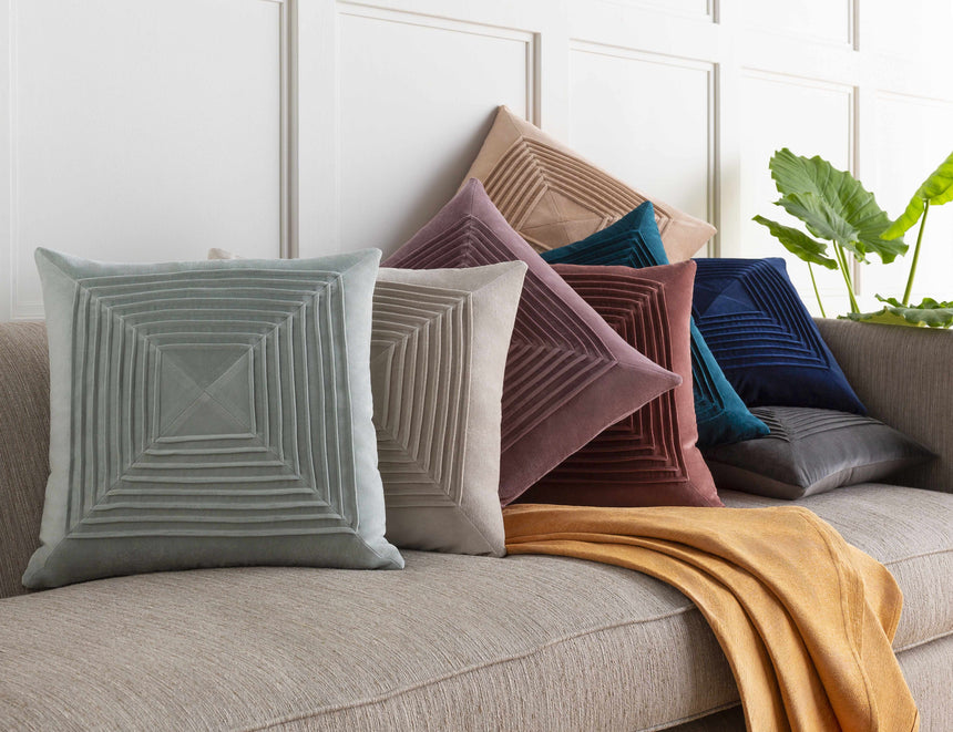 Seffner Mauve Square Throw Pillow