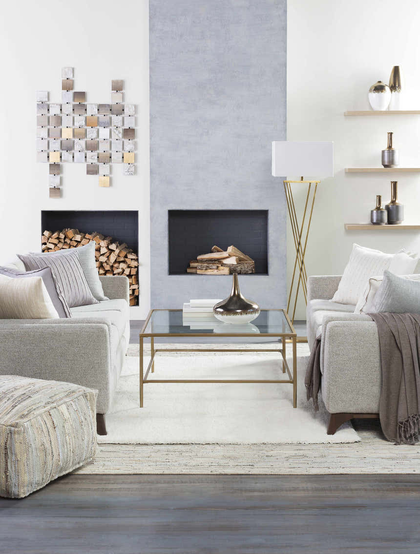 Springhill Light Gray Square Throw Pillow - Clearance