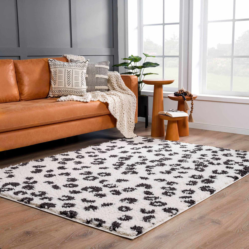 Zhen Black Spots Leopard Rug - Clearance