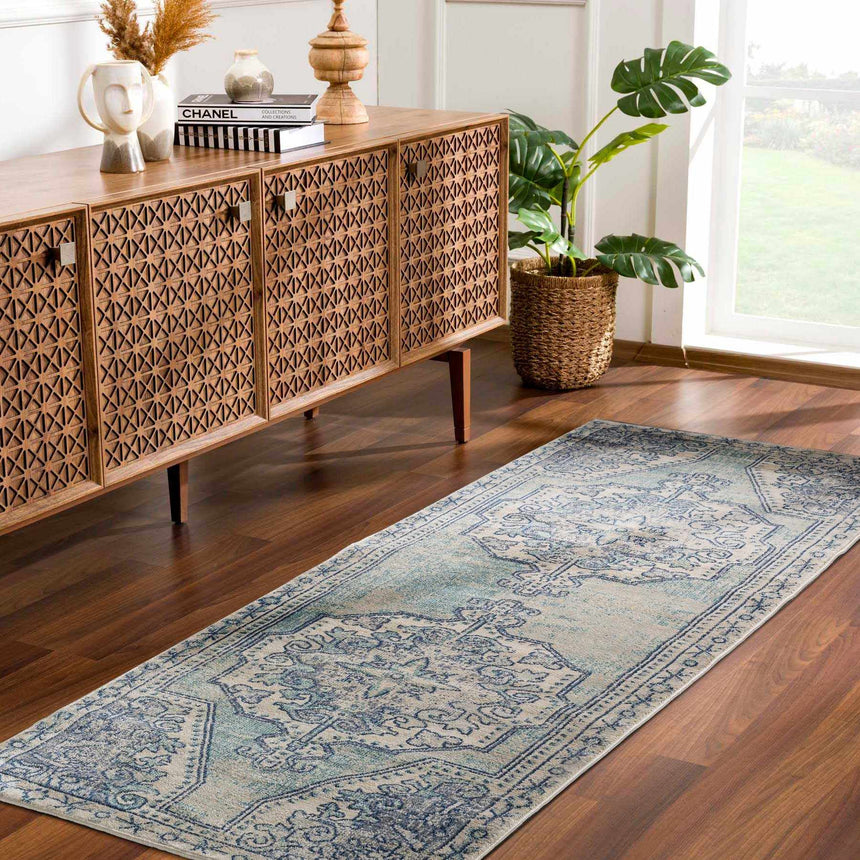Kenmare Blue Medallion Rug - Clearance