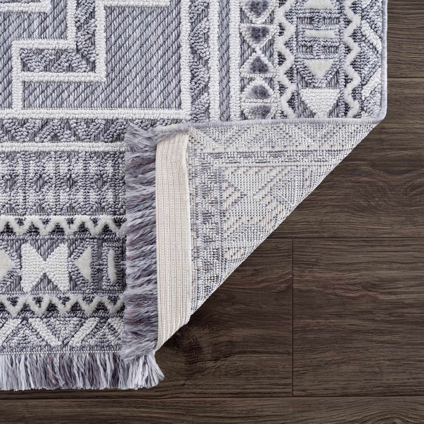 Alya 3D Saxony with Fringes Area Rug - Clearance