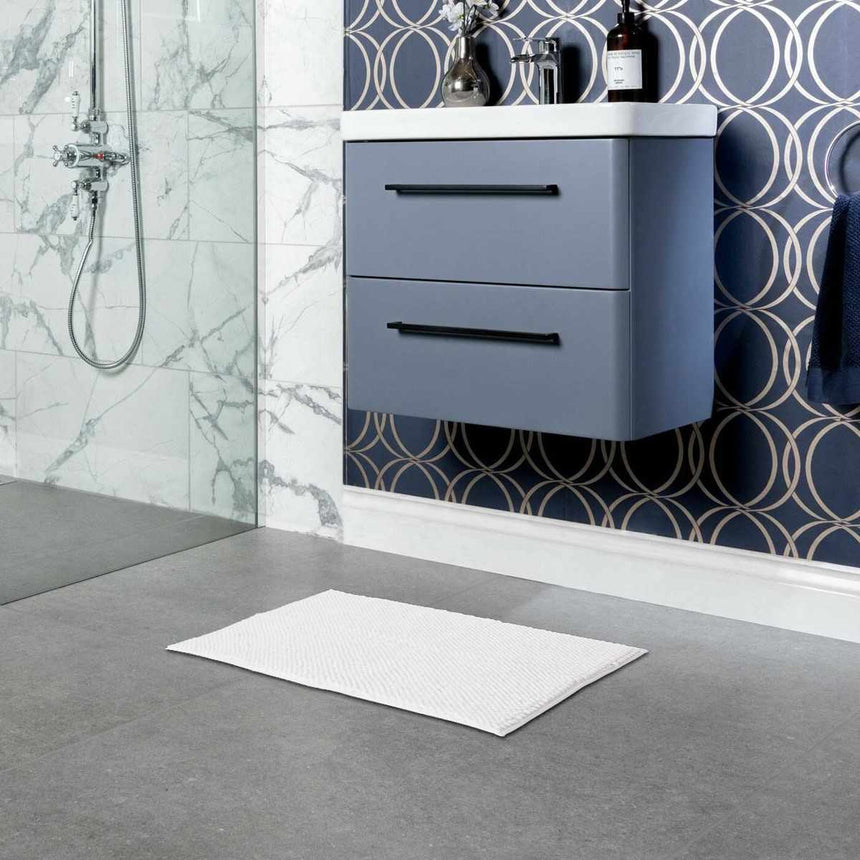 Washable Bath Mat, White