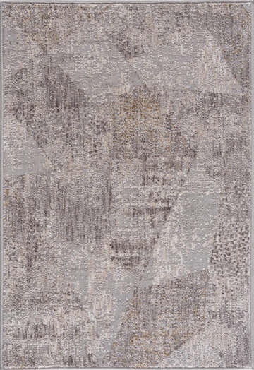 Close-up of the Cloudland Textured Luxe Area Rug. Abstract pattern in gray, light gray, off white, and taupe. Design-Rectangle-23