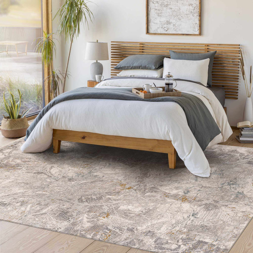 Hinda Textured Rug with Fringes