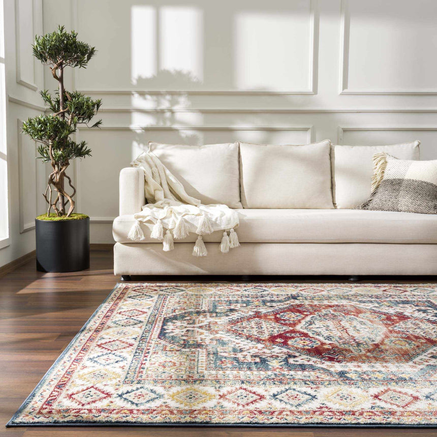 Brend Rust Medallion Area Rug - Clearance