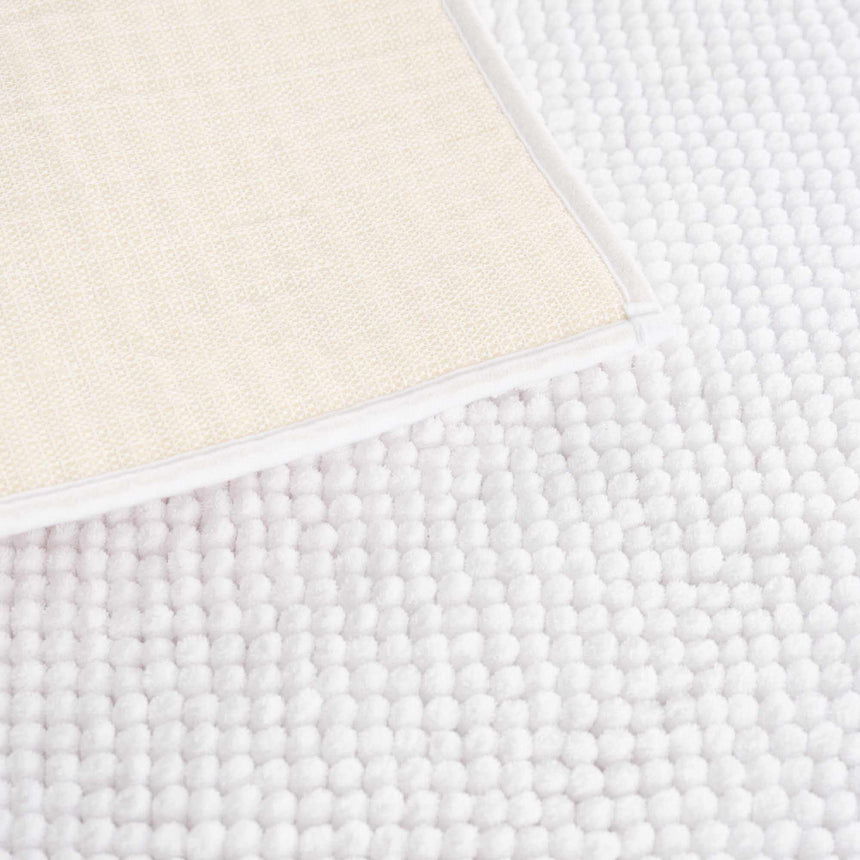 Washable Bath Mat, White
