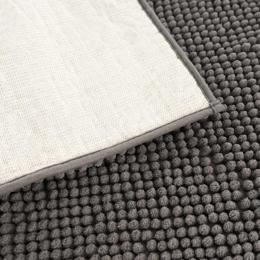 Washable Bath Mat, Dark Gray