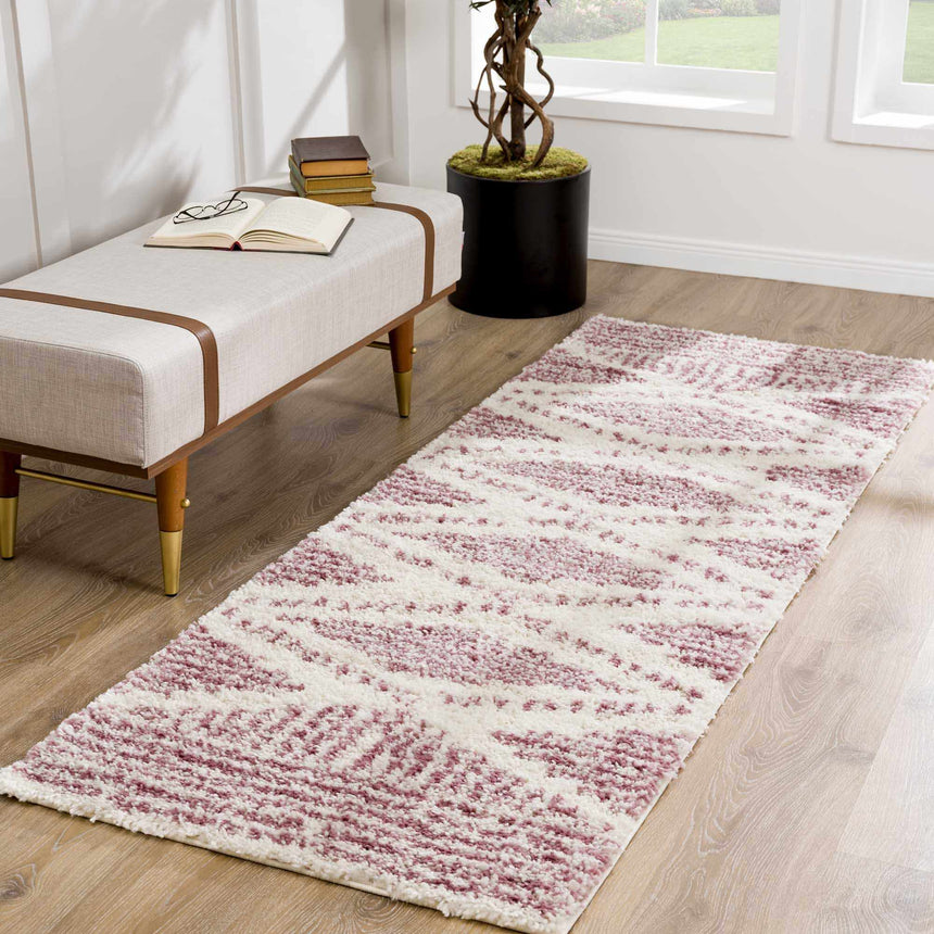 Trunding Plush Area Rug in Pink - Promo