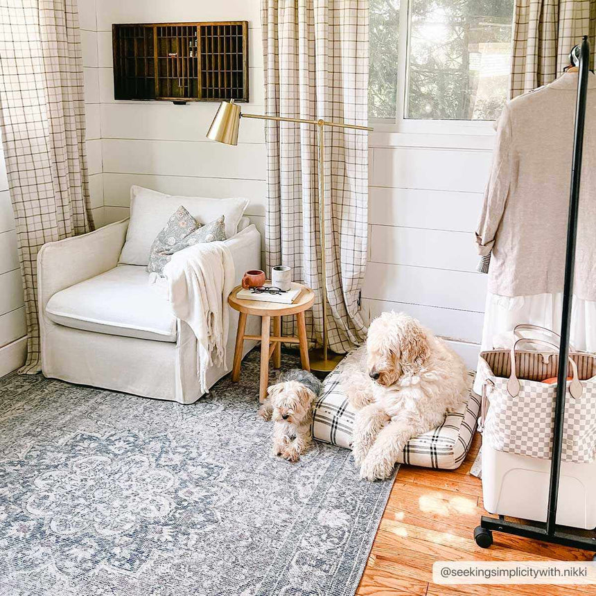 Greenpoint Dusty Blue Washable Rug