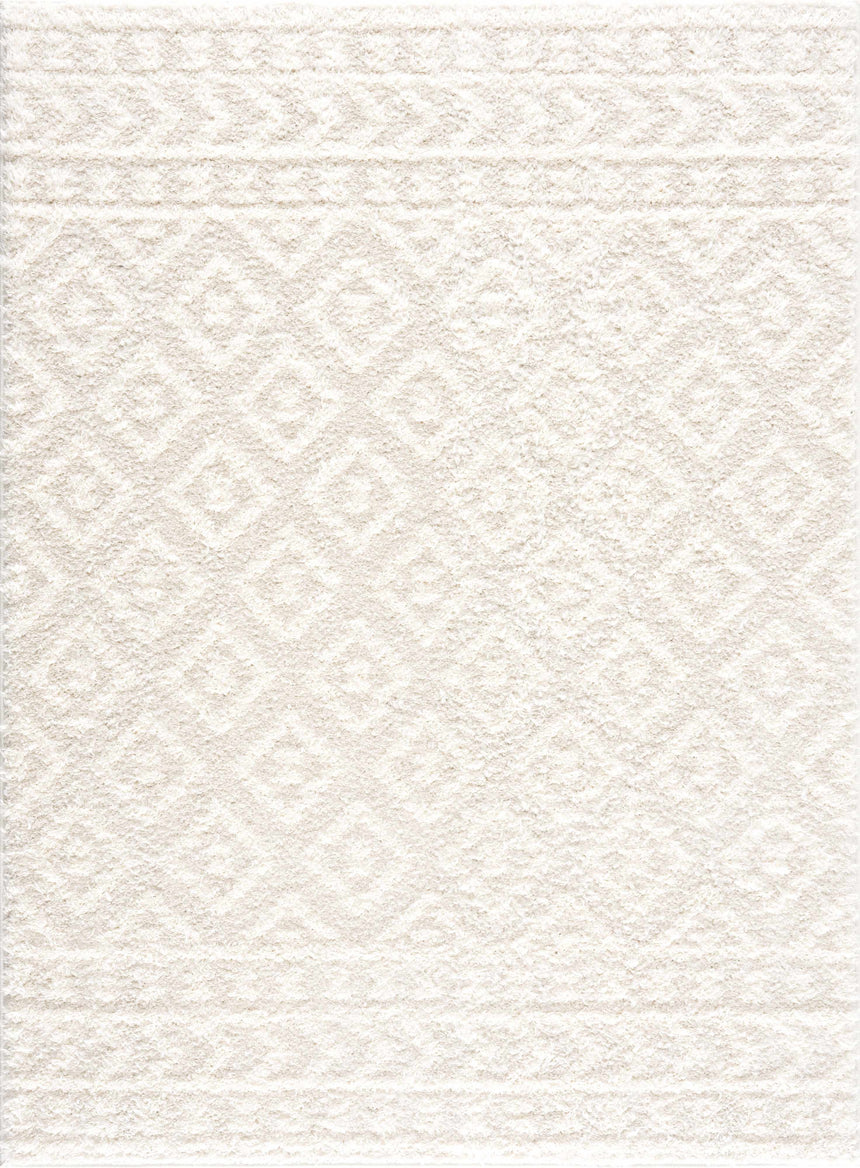 Eivin Cream Diamonds Plush Rug