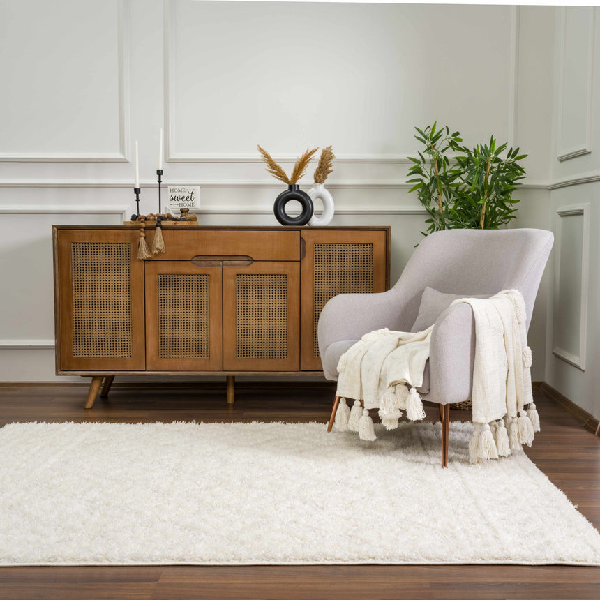 Eivin Cream Diamonds Plush Rug