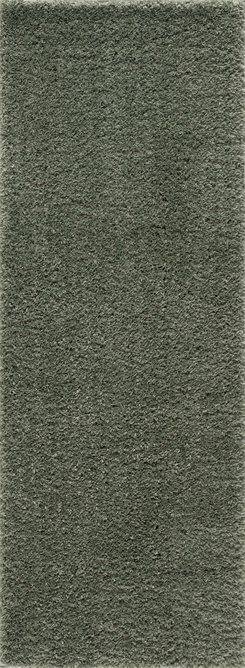 Faina Solid Green Shag Washable Area Rug - Clearance
