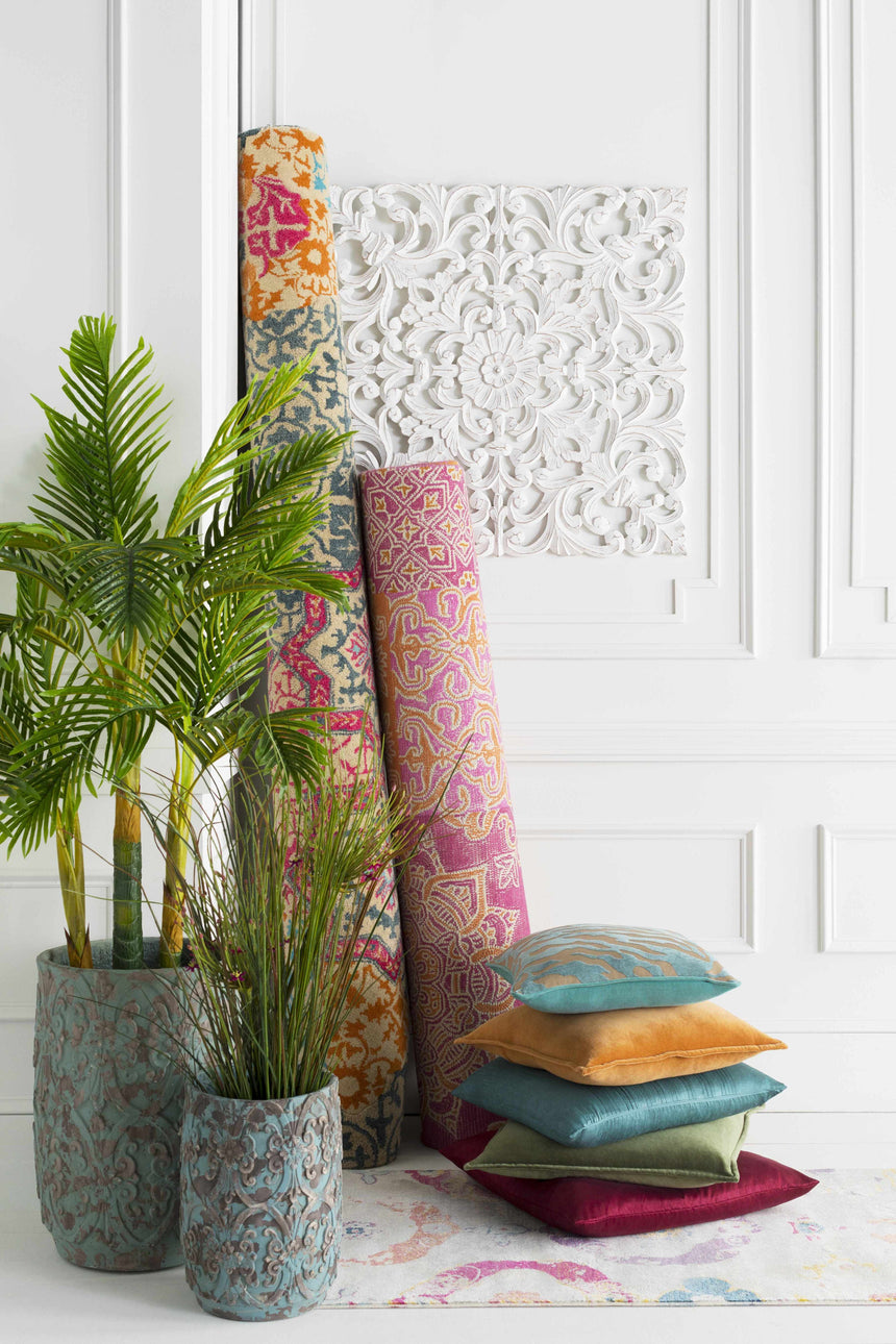 Sachse Teal Pleated Accent Pillow