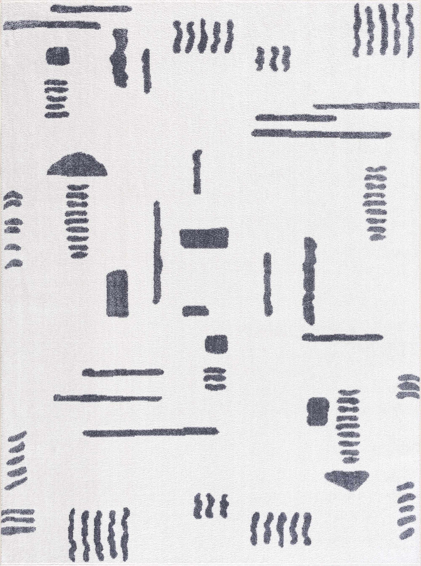 Eitan Gray Washable Area Rug - Clearance