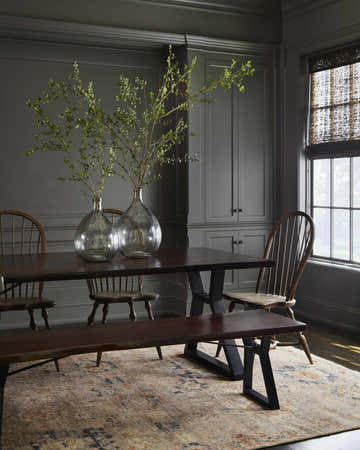 Chimalapa Rustic Dark Wood Bench