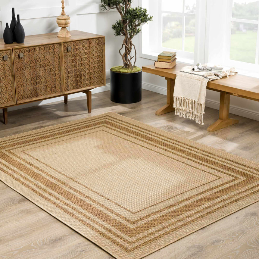 Isoko Bordered Faux Jute Rug