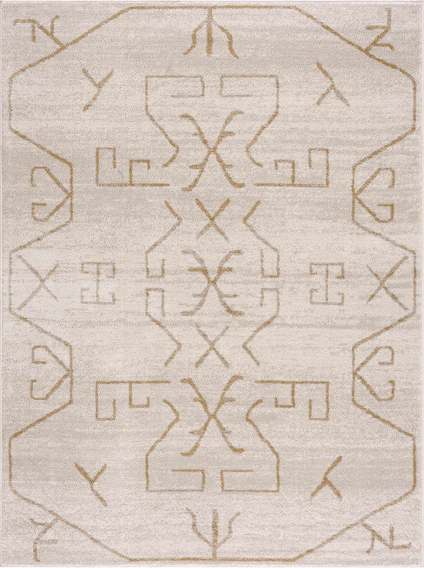 Azzan Cream & Gold Area Rug - Clearance