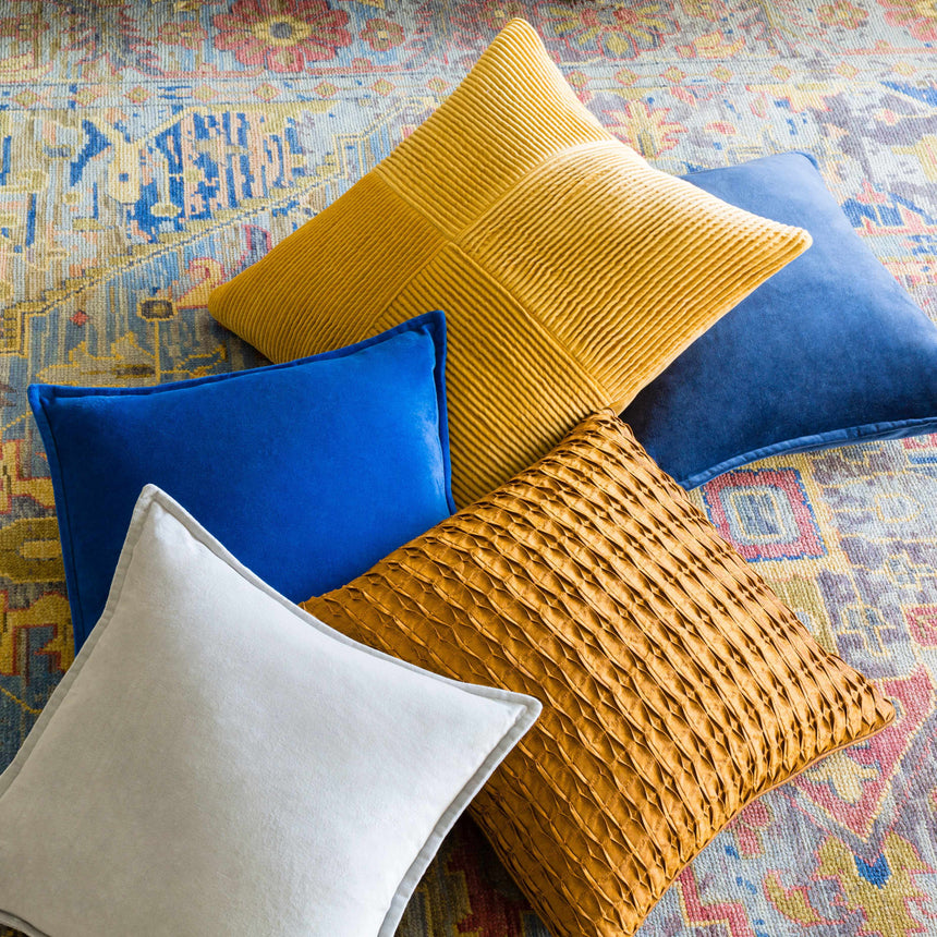 Hughestown Navy Square Throw Pillow