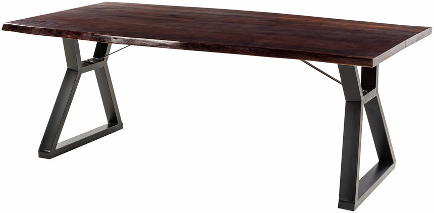 Peddapuram Rustic Dark-Wood Dining Table