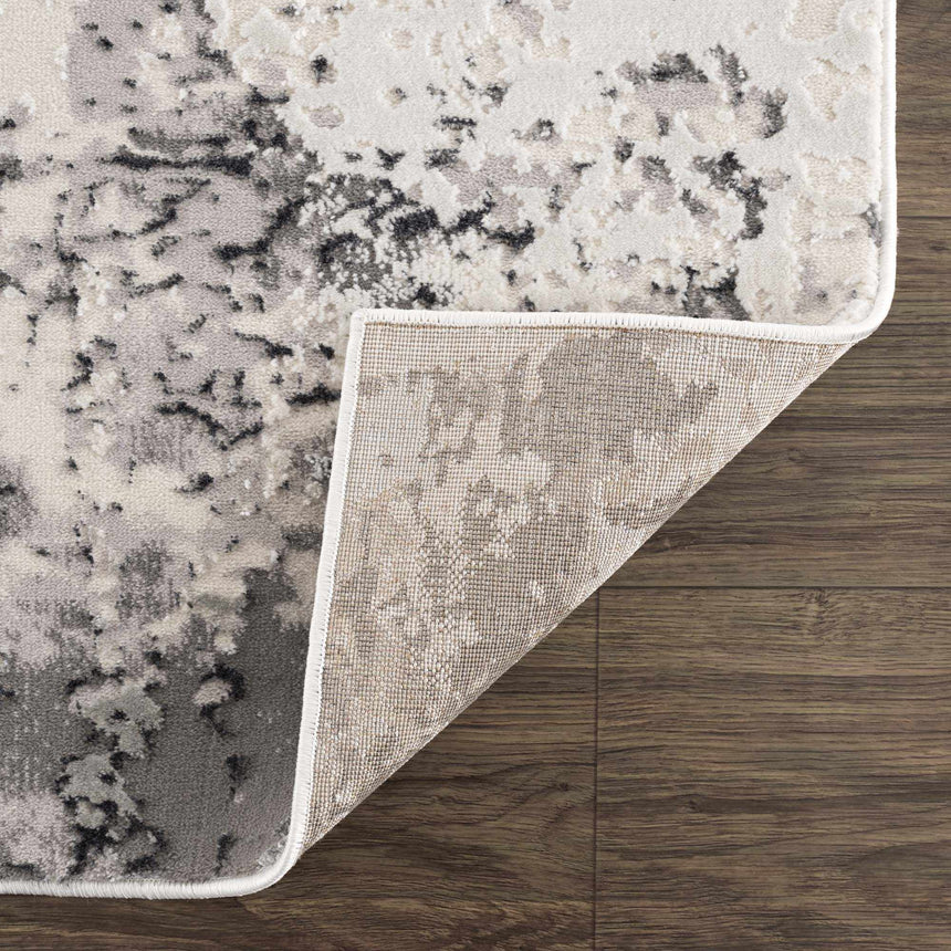 Junko Gray & Blue Marble Area Rug - Clearance
