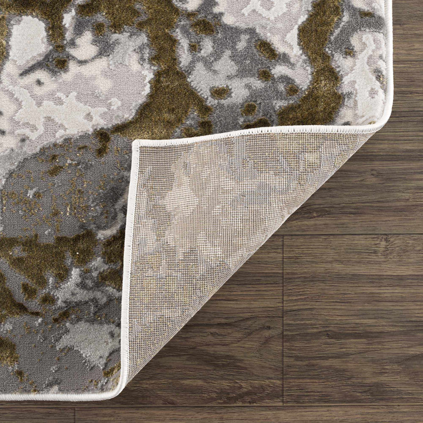 Kaleo Gray & Green Marble Area Rug - Clearance