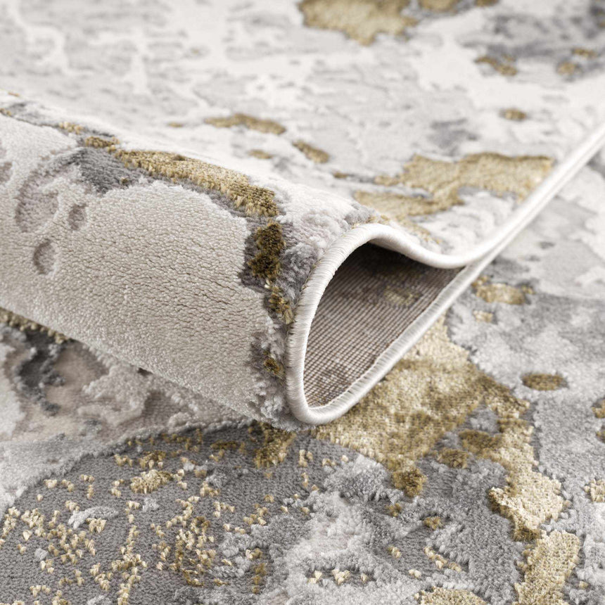 Kaleo Gray & Green Marble Area Rug - Clearance