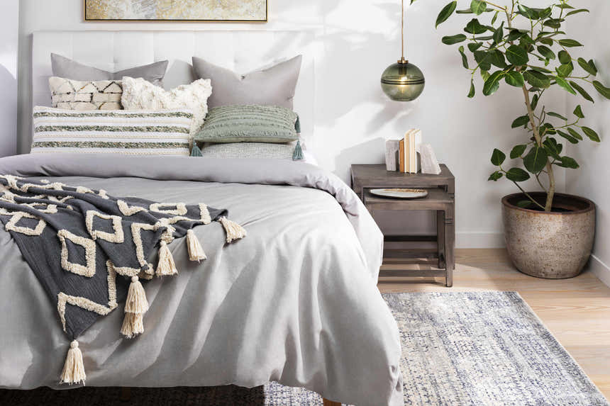 Pigcawayan Shaggy Diamond Accent Pillow